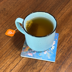 October Birth Month Flower Coaster Set (4) – Cosmos & Marigold