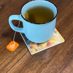 November Birth Month Flower Coaster Set (4) – Chrysanthemum