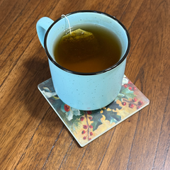 December Birth Month Flower Coaster Set (4) – Narcissus & Holly