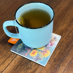 February Birth Month Flower Coaster Set (4) – Violet & Primrose