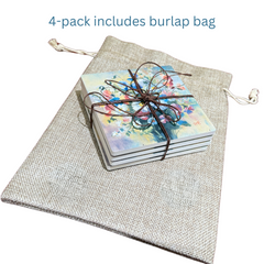 April Birth Month Flower Coaster Set (4) – Daisy & Sweet Pea