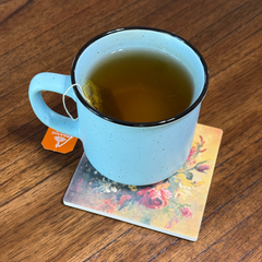 June Birth Month Flower Coaster Set (4) – Rose & Honeysuckle