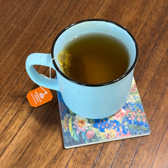 July Birth Month Flower Coaster Set (4) – Water Lily & Larkspur