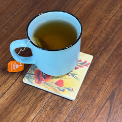 August Birth Month Flower Coaster Set (4) – Poppy & Gladiolus