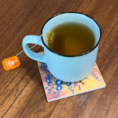 September Birth Month Flower Coaster Set (4) – Aster & Morning Glory