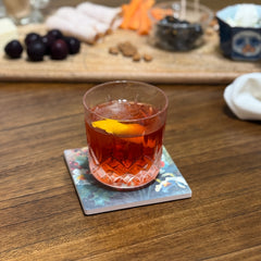 December Birth Month Flower Coaster Set (4) – Narcissus & Holly