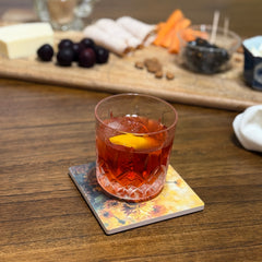 November Birth Month Flower Coaster Set (4) – Chrysanthemum