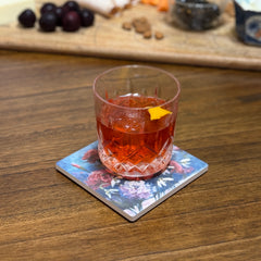 January Birth Month Flower Coaster Set (4) – Carnation & Snowdrop