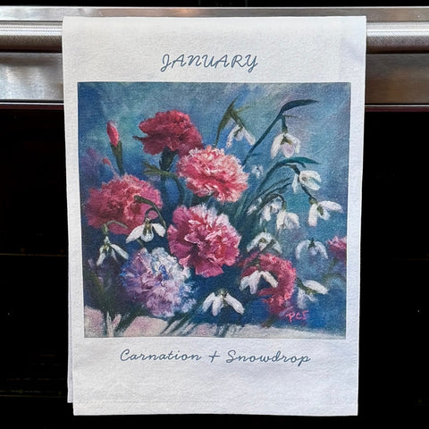 TOWEL - January Birth Flowers
