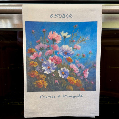 TOWEL - October Birth Flowers
