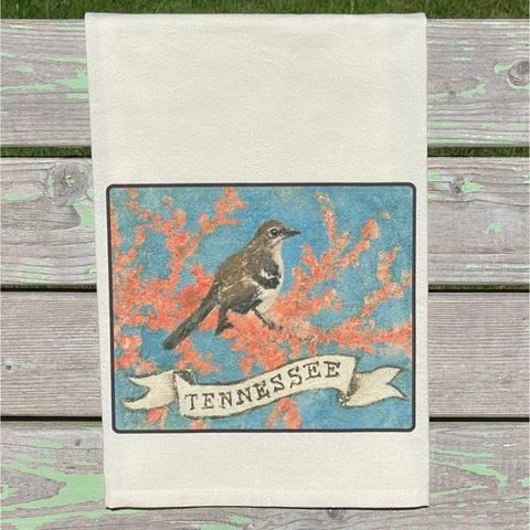 NEW State Bird Tea Towel - TN Mockingbird