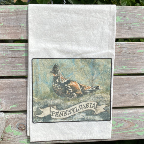 NEW State Bird Tea Towel - PA Ruffed Grouse